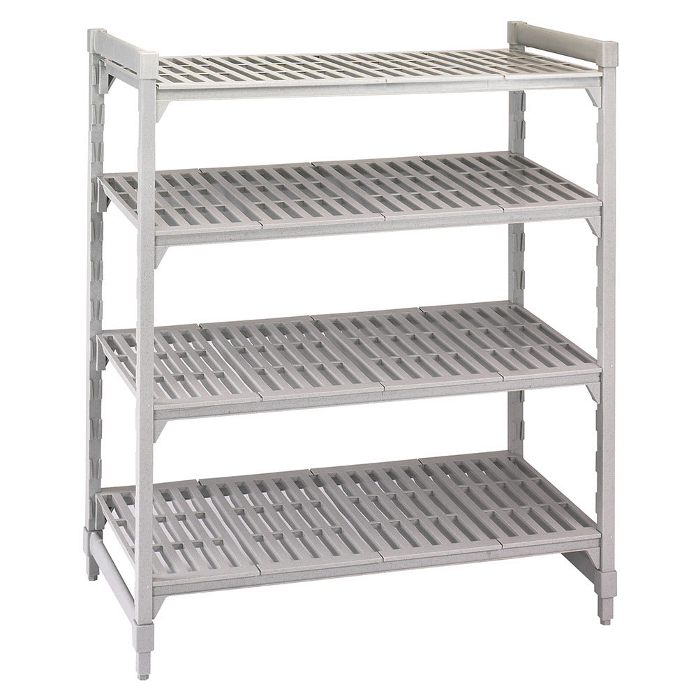 144-CSU41426480 42" NSF 4-Tier Heavy-Duty Plastic Shelving Unit - Camshelving® Premium, 21&q...