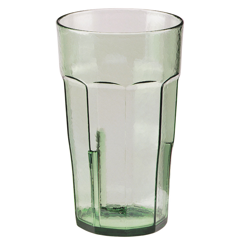 144-LT16427 16 oz Spanish Green Hammered Plastic Tumbler