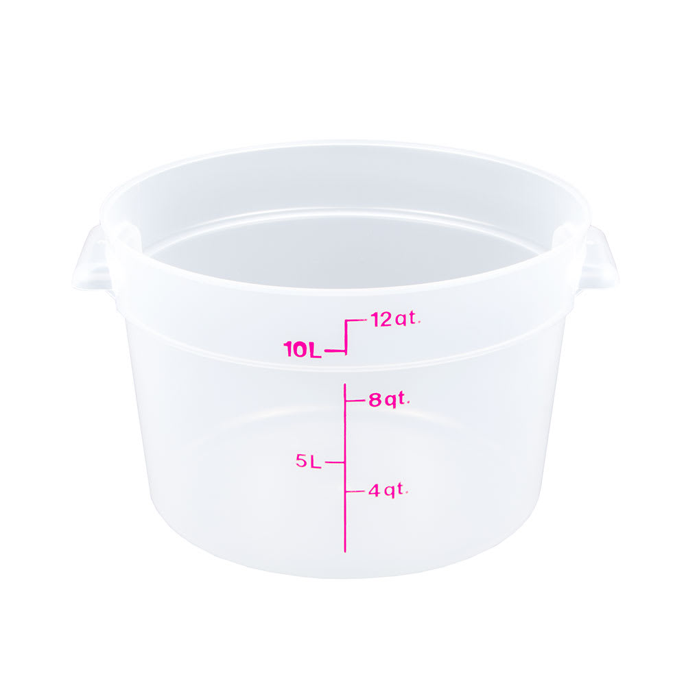 Cambro Camwear RFS12PP190 Contenitore Rotondo Per Alimenti In Polipropilene - Capacità 12 Quart (circa 13,6 Litri), Per Cucina Professionale