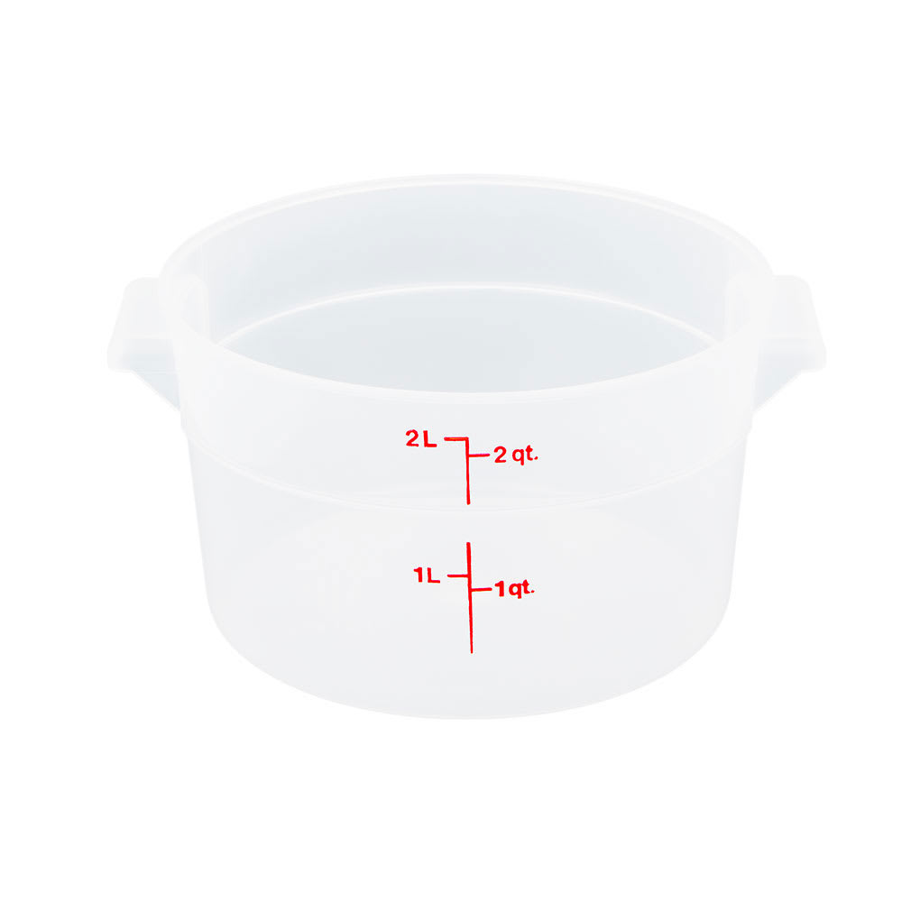 144-RFS2PP190 2 qt Round Storage Container - Translucent