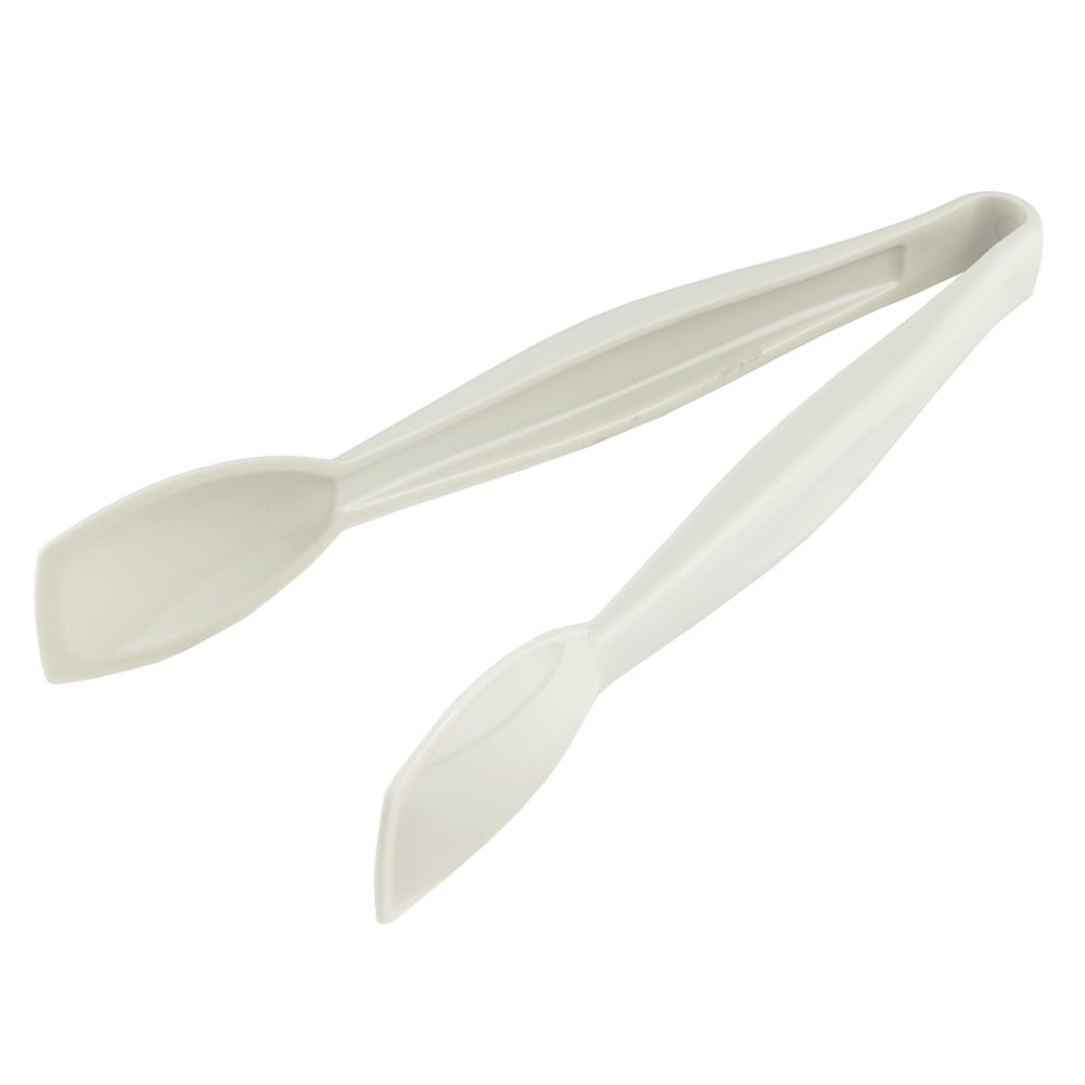 144-TGG9148 9 1/2"L Plastic Serving Tongs, White