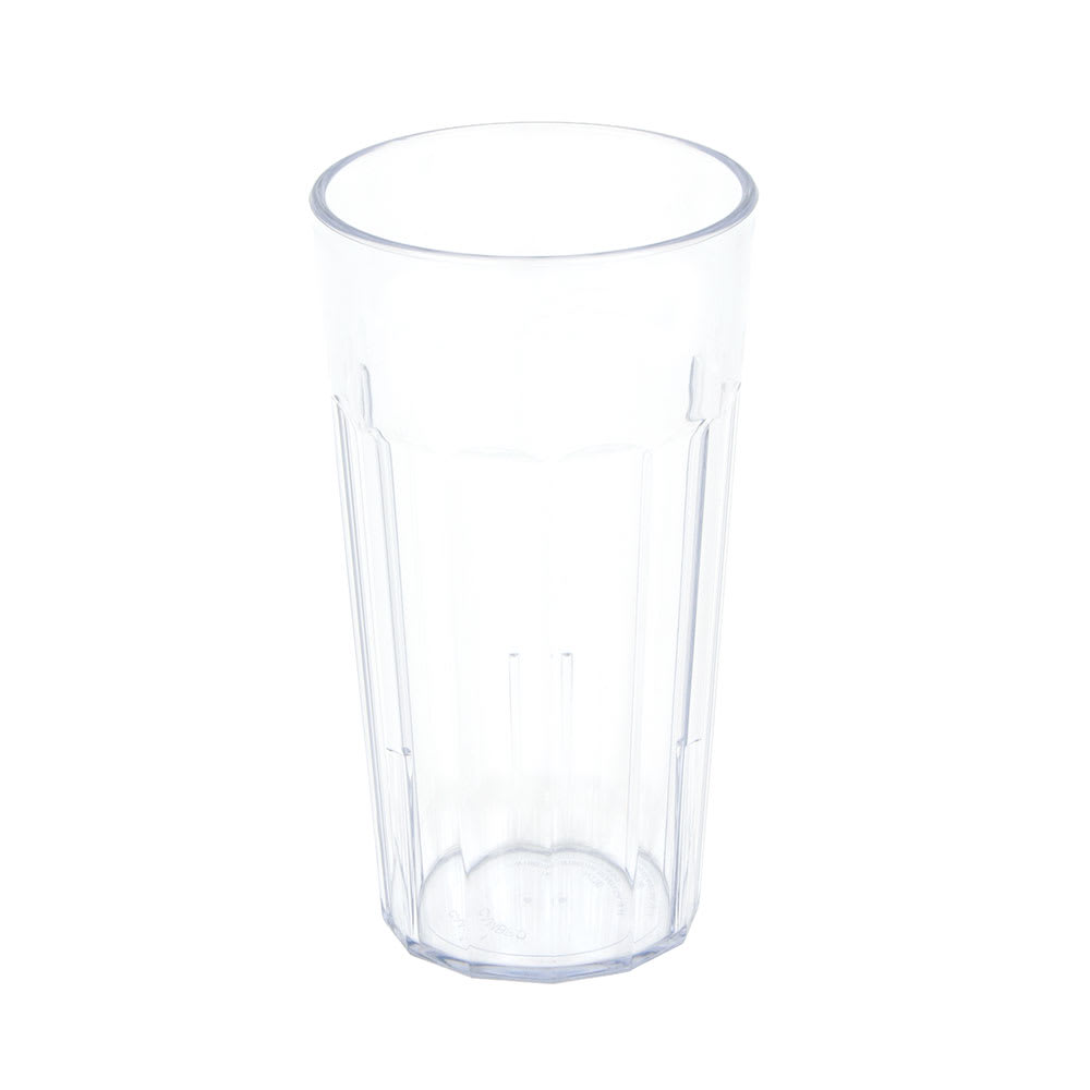 144-NT16152 16 2/5 oz Clear Fluted Plastic Tumbler