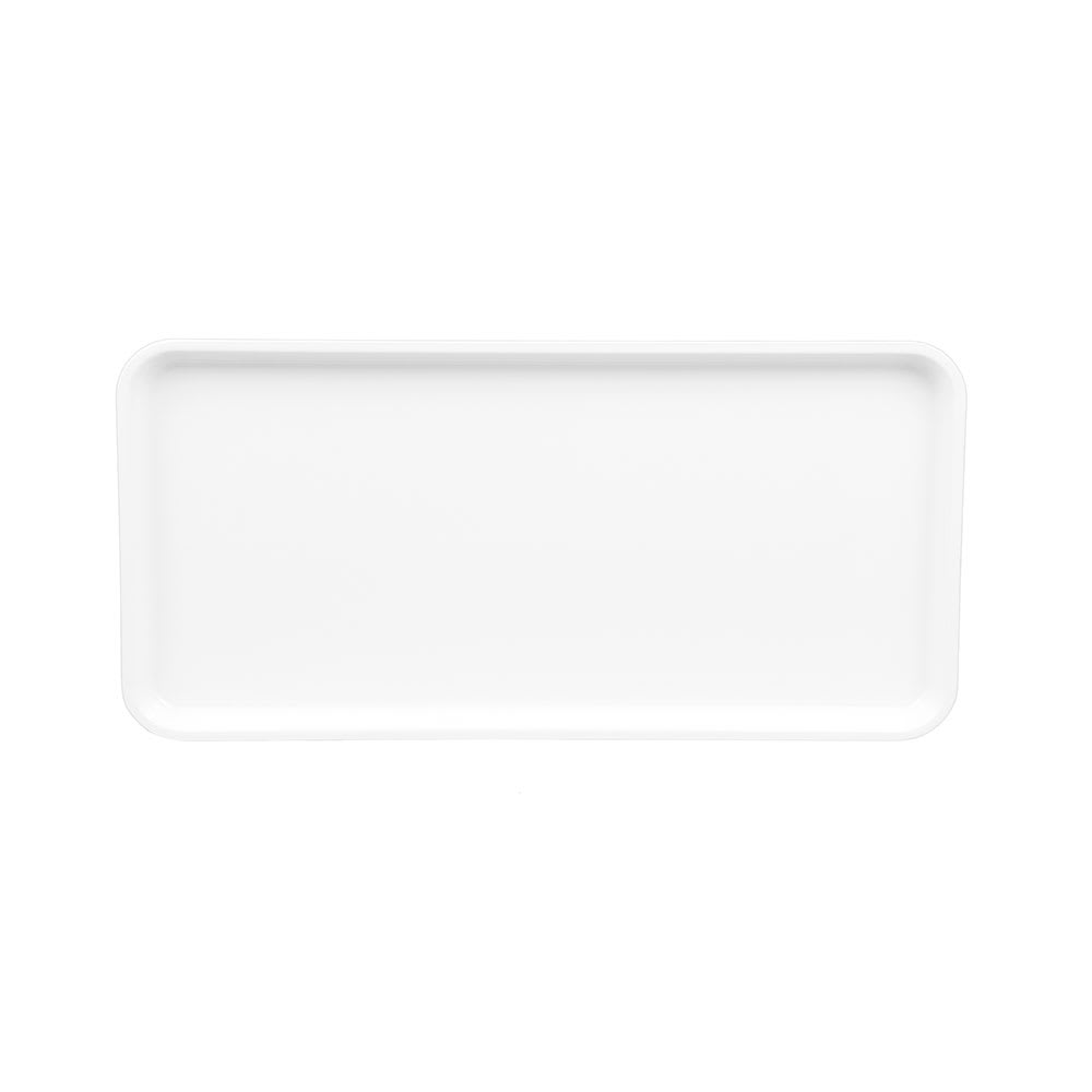 144-918MT148 Rectangular Market Display Tray - 8 11/16" x 18" x 13/16", White