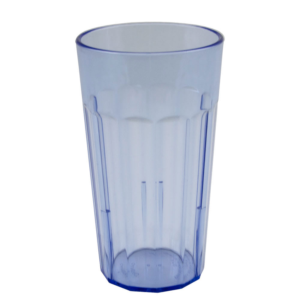 144-NT12401 12 3/5 oz Slate Blue Fluted Plastic Tumbler
