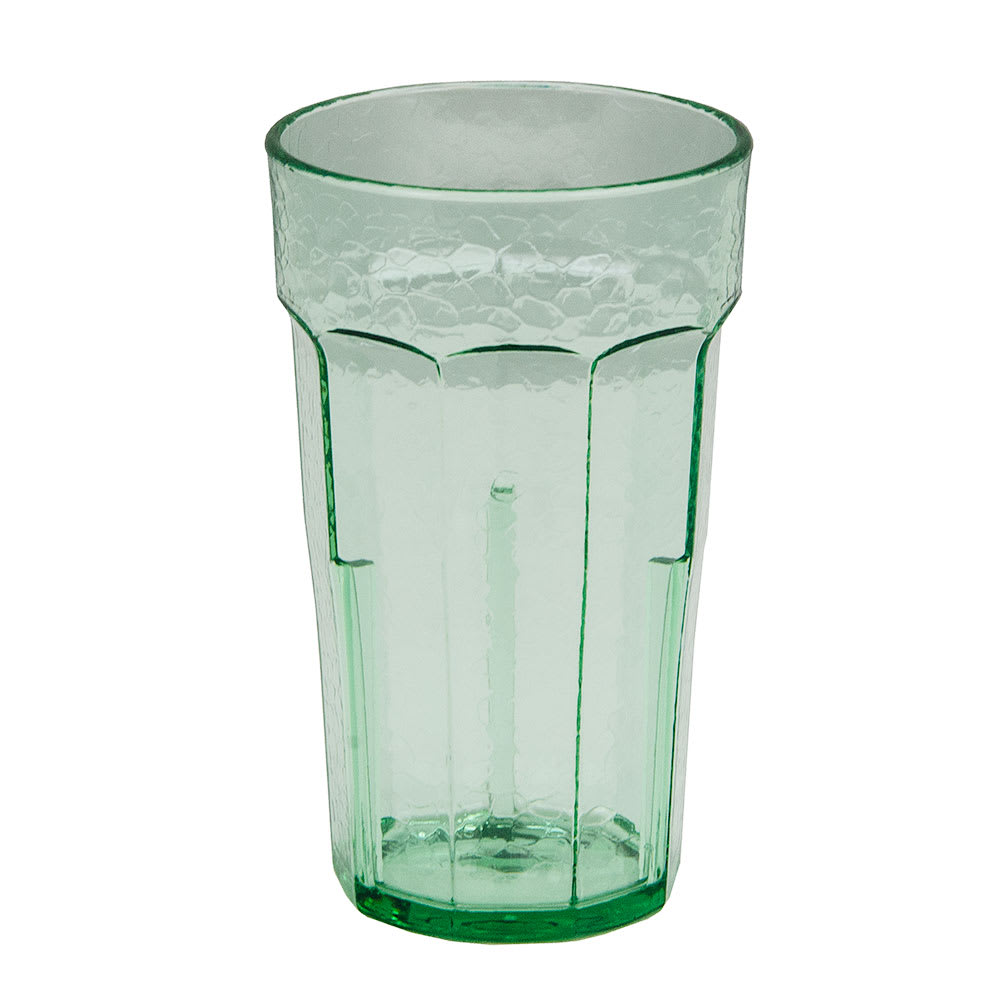 144-LT10427 10 oz Spanish Green Hammered Plastic Tumbler