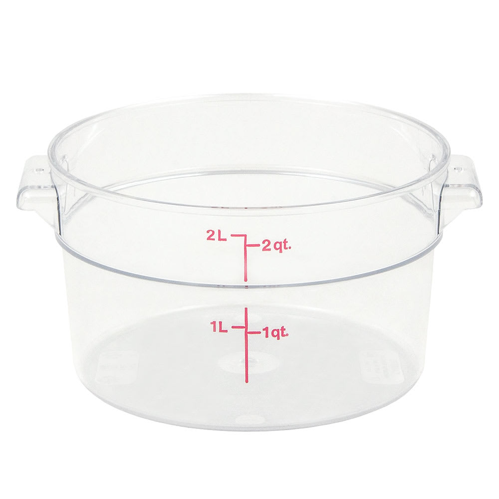 144-RFSCW2135 2 qt Camwear Round Storage Container - Clear