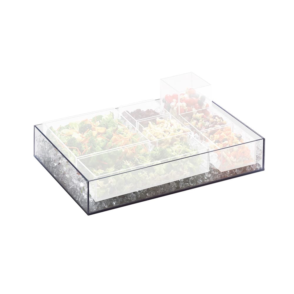 Cal-Mil 1396-12 Clear Cater Choice Tray for Cater Choice System, 15 x 5 x 3"
