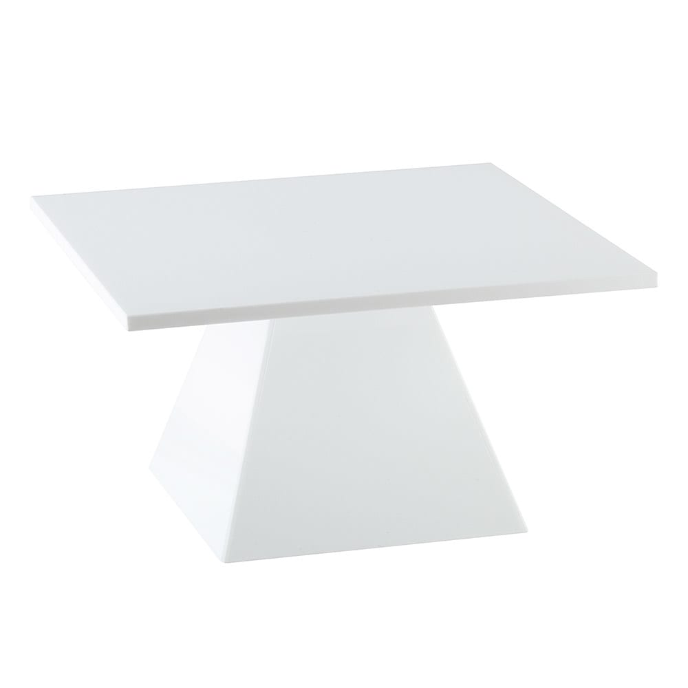 151-1917215 Square Pedestal Riser - 14 1/2x14 1/2x8", White