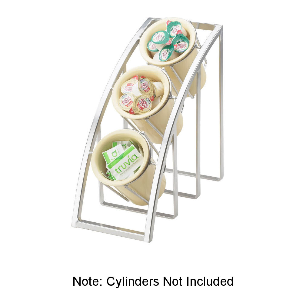 Cal-Mil 1747-3-39 13" 3 Section Cylinder Display - Metal, Silver
