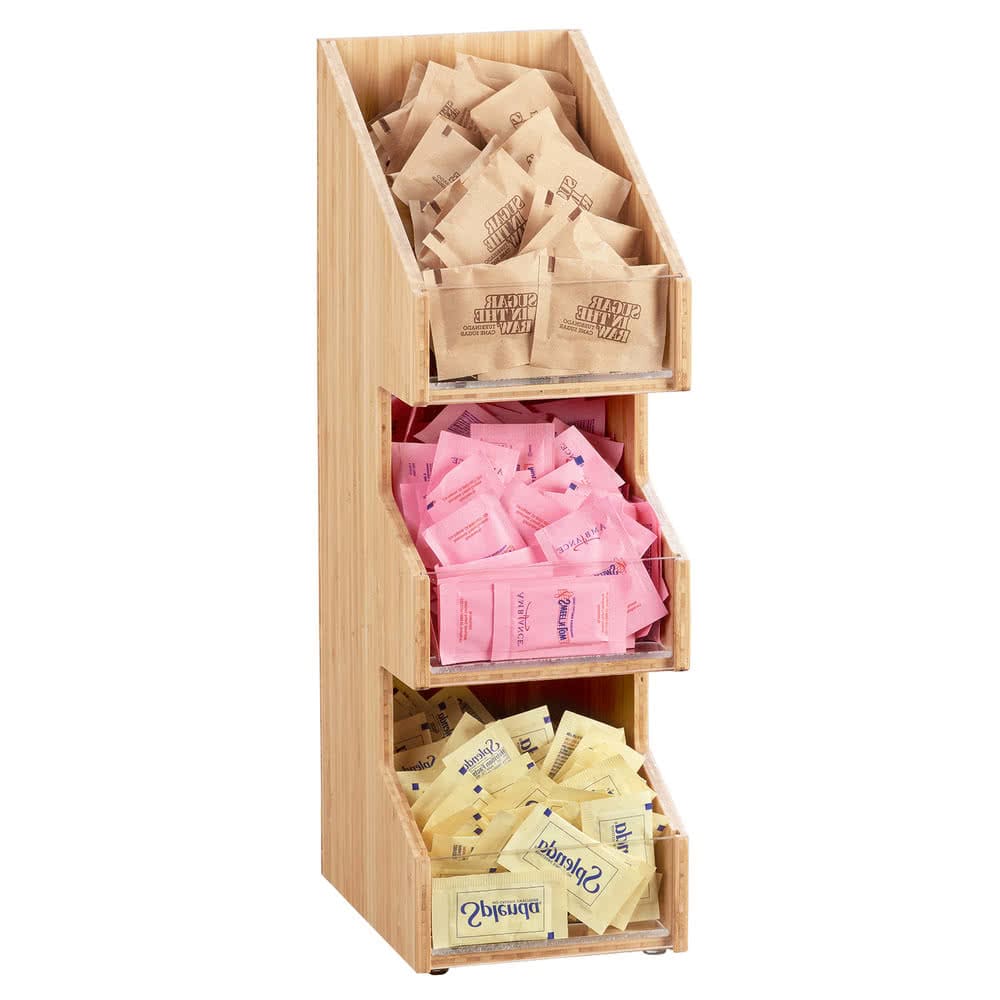 151-205360 Condiment Organizer w/ (3) Bins - Brown