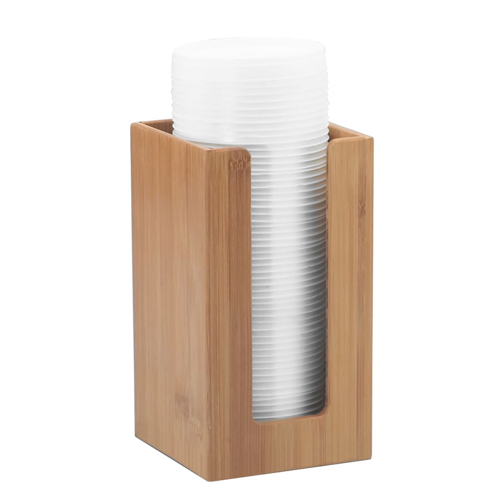 151-29860 Wall Or Counter Mount Lid Organizer w/ (1) 4" Section, Bamboo