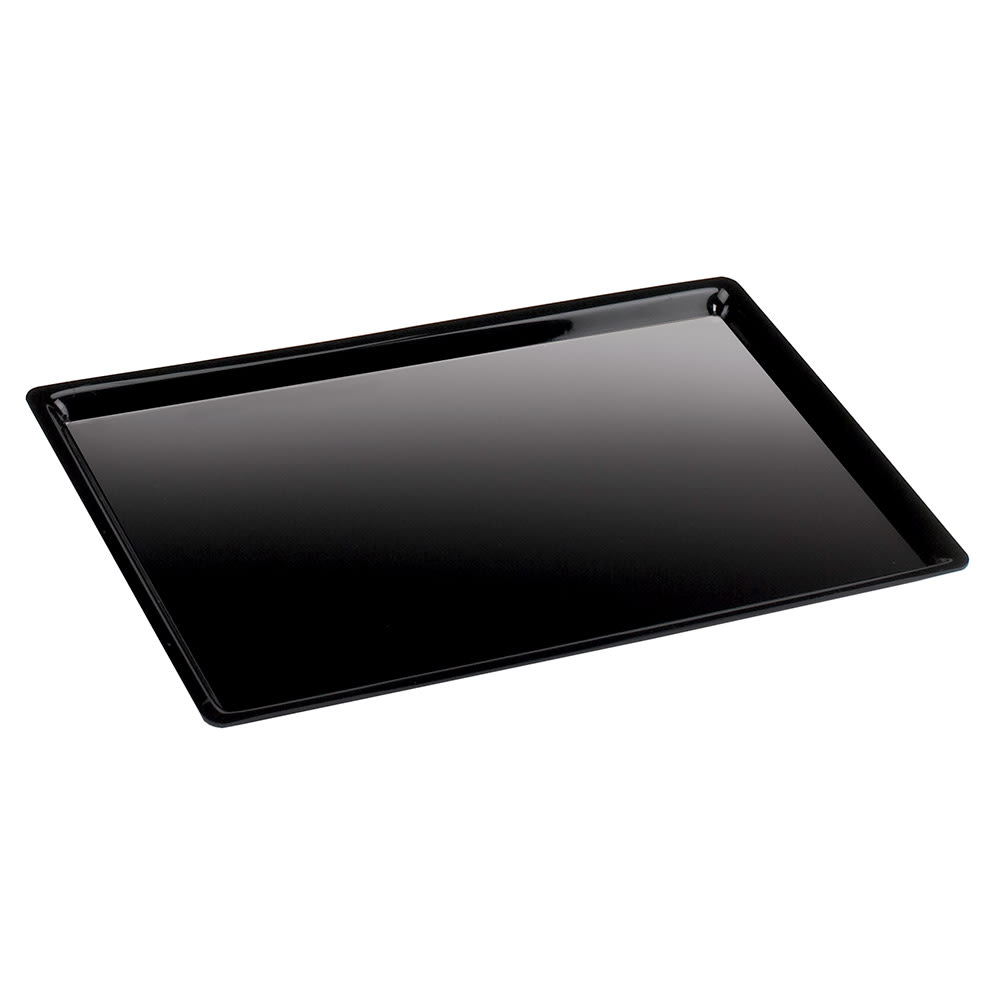 151-3251213 Shallow Display Tray, 12" x 20" x 1" Deep, Black Acrylic