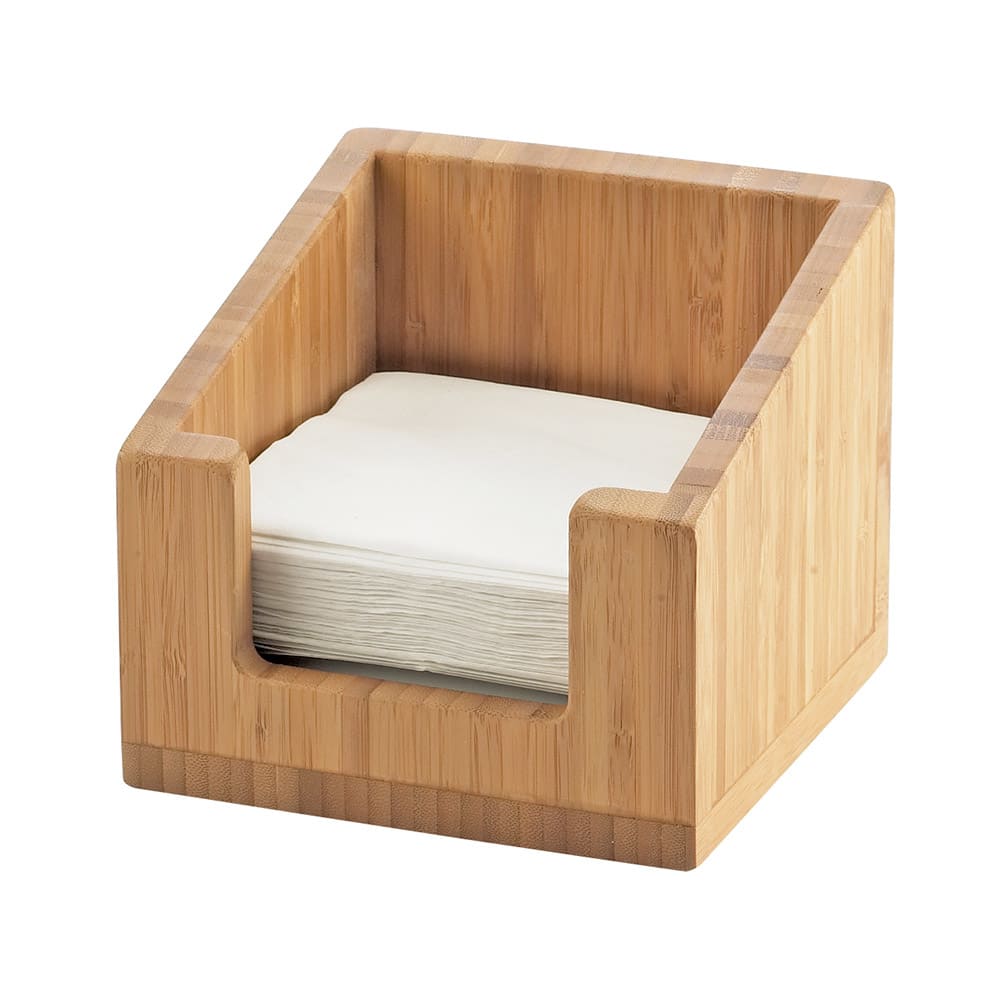 151-330960 6 1/4" Napkin Holder - Bamboo