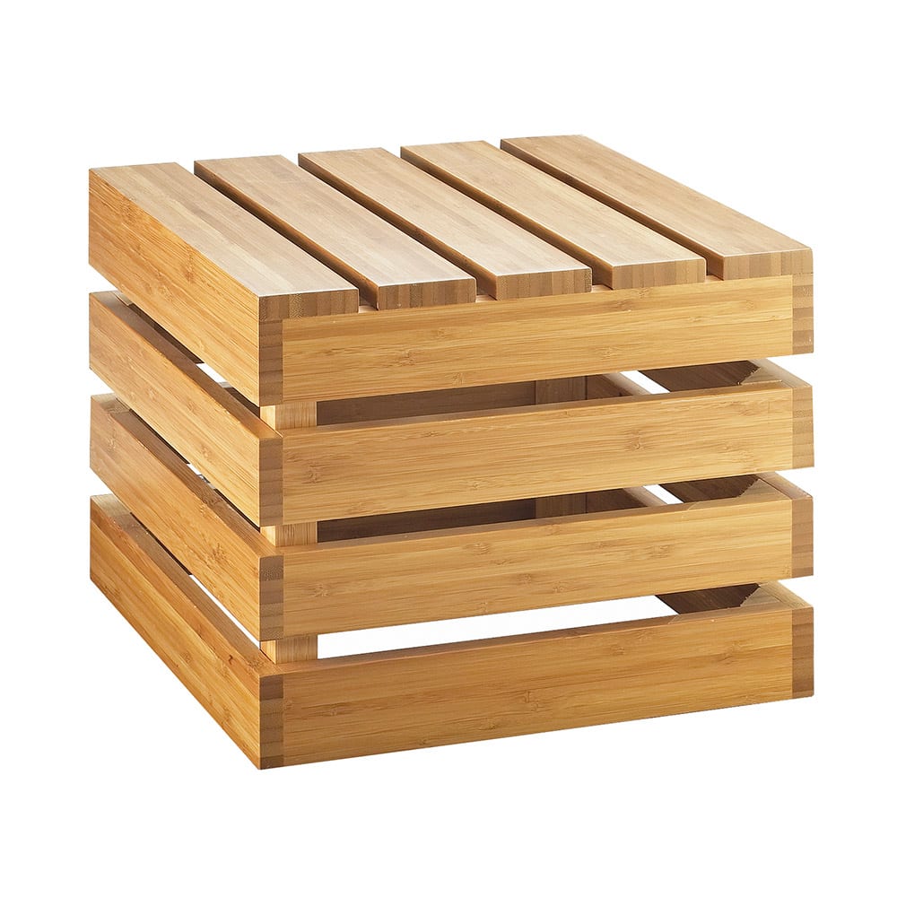 151-33321060 Square Crate Riser - 12x12x10", Bamboo