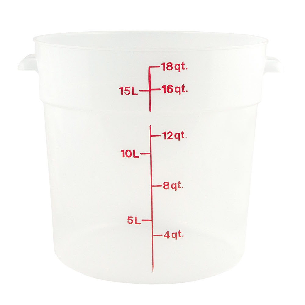 144-RFS18PP190 18 qt Round Storage Container - Translucent