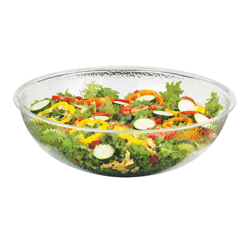 151-4011834 18" Round Salad Bowl w/ 16 qt Capacity, Pebble Acrylic