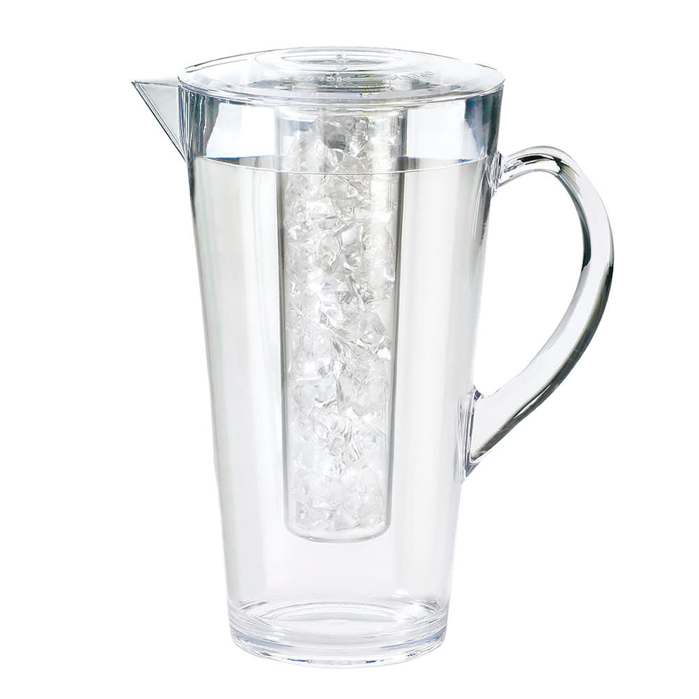151-682ICE 67 3/5 oz Plastic Pitcher w/ Ice Chamber, Clear