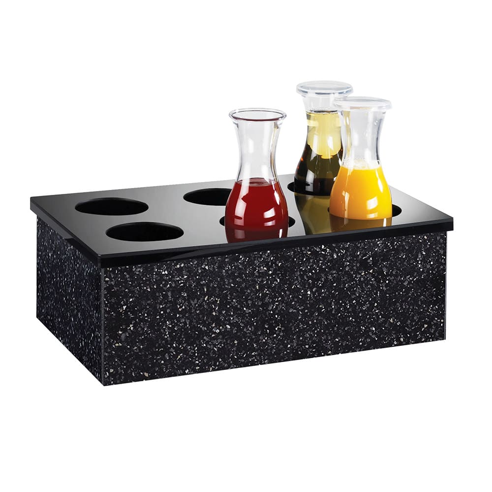151-70712 Carafe Collar w/ 6 Holes, 12 x 20", Black Acrylic