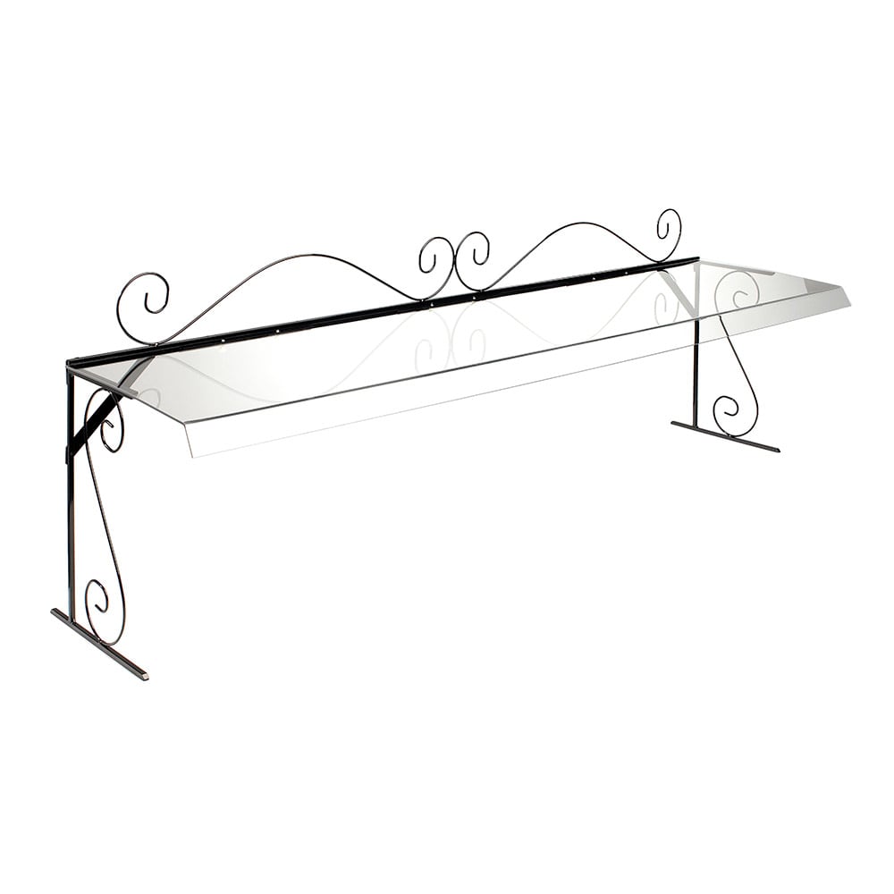 151-7106 72" Portable Buffet Sneezeguard w/ Wire Frame & Acrylic Guard