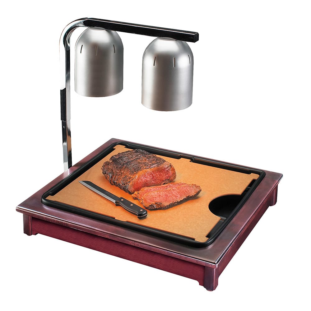 151-81052 Carving Station w/ 18" x 22" Cutting Board & Drip Tray, Dark Wood
