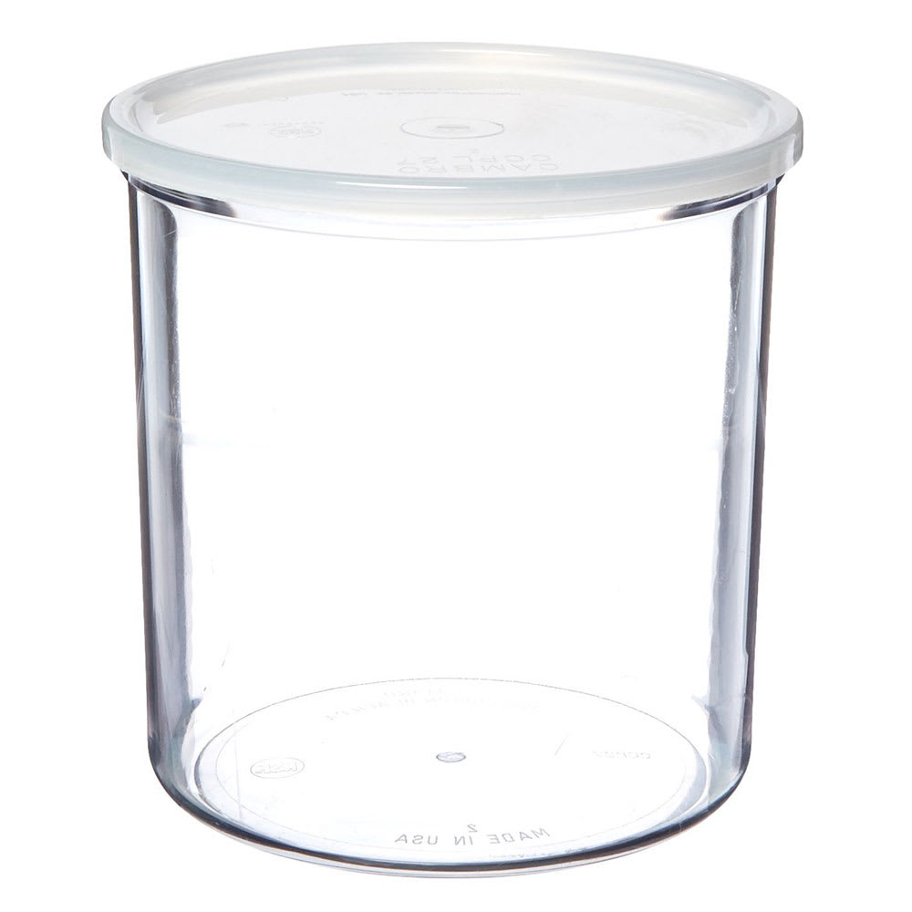 144-CCP27152 2 7/10 qt Round Crock w/ Lid - Polycarbonate, Clear