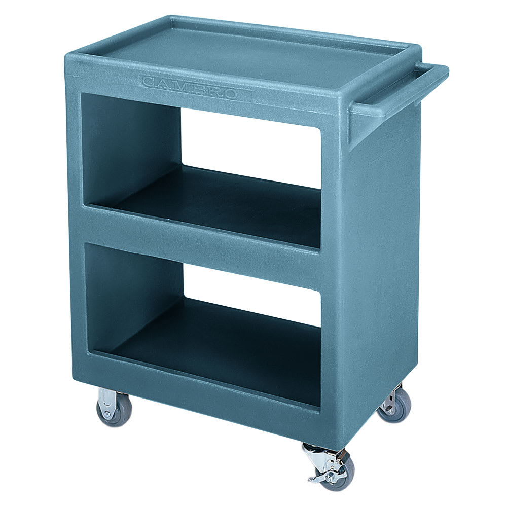 144-BC225401 3 Level Polymer Utility Cart w/ 350 lb Capacity, Raised Ledges