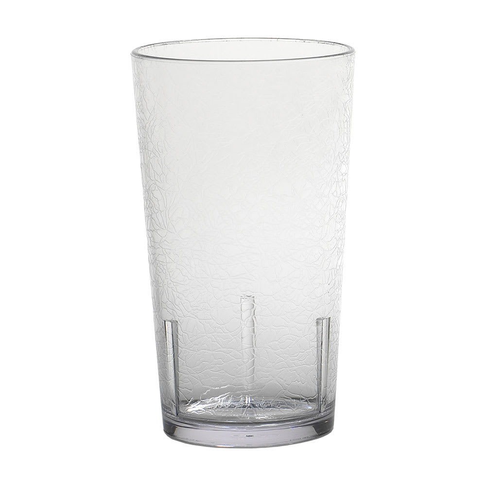 144-D12152 12 oz Clear Crackled Plastic Tumbler