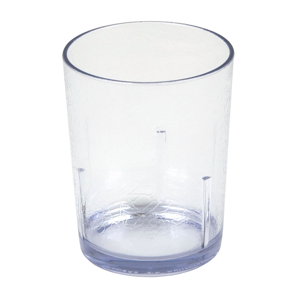 144-D14152 14 oz Clear Crackled Plastic Tumbler