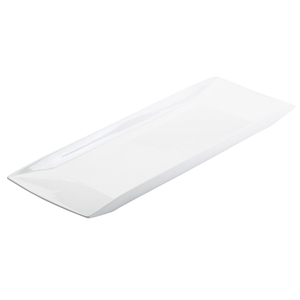 151-SR152 23" x 7" Rectangular Sierra Platter - Melamine, White