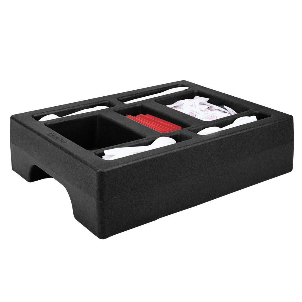 144-LCDCH10110 Camtainer Condiment Holder - 20" x 16" x 4 13/16", Black
