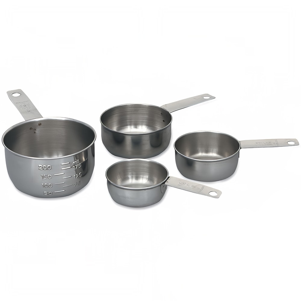 Winco Measuring Cup Set, 4pcs Set, Wire Handle, Stainless Steel