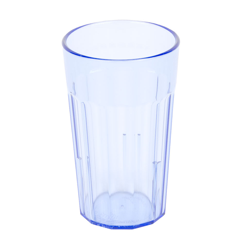 144-NT10401 10 oz Slate Blue Fluted Plastic Tumbler