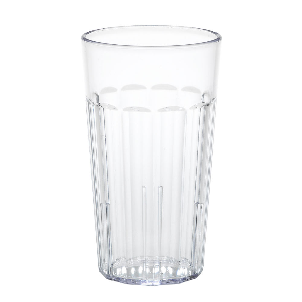 144-NT12152 12 3/5 oz Clear Fluted Plastic Tumbler
