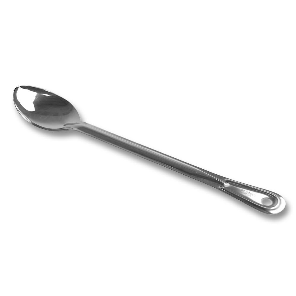 158-3770 15" Solid Serving Spoon w/ Grooved Handle, Stainless