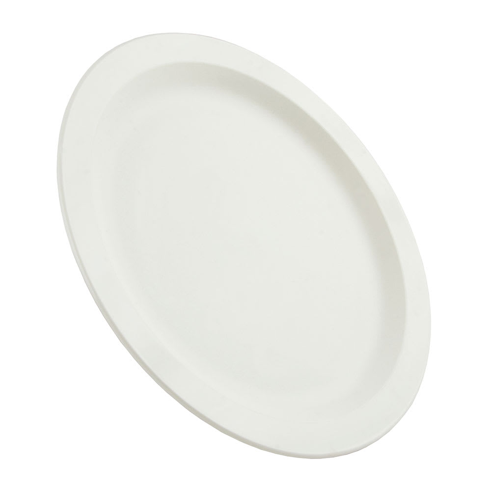 144-9CWNR148 9" Round Plastic Dinner Plate, White