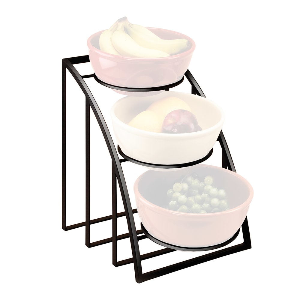 Cal-Mil 1712-10-13 Mission Style Bowl Rack Only - Holds 10" Bowls, Black