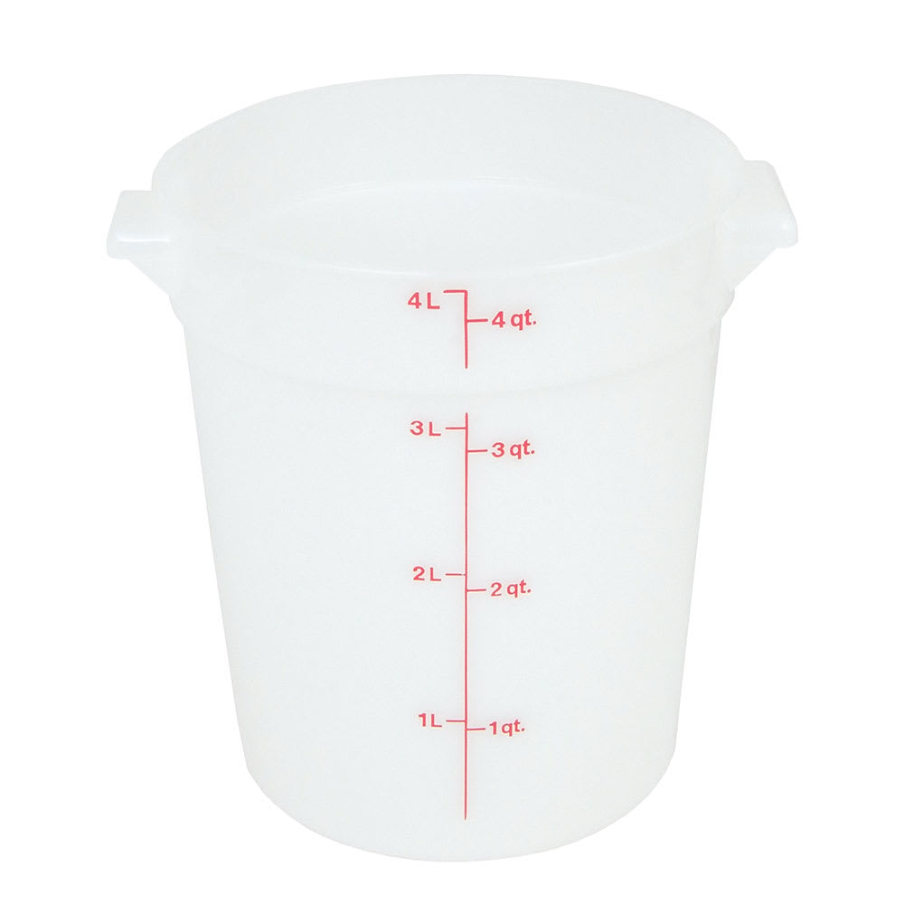 144-RFS4148 4 qt Round Storage Container - Natural White