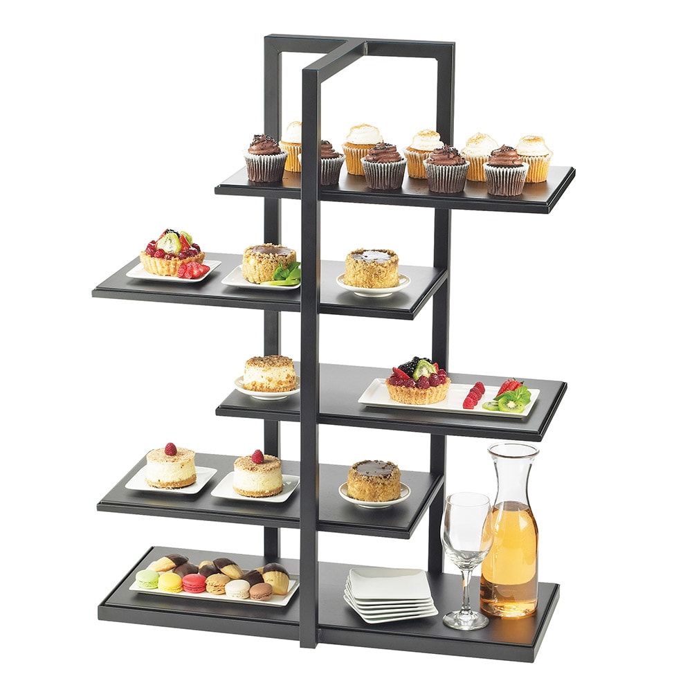 151-330396 5 Tier One by One Display Server Shelf - Midnight Bamboo