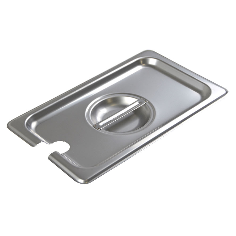 158-CP8142NC Fourth-Size Steam Pan Cover - Notched, Stainless