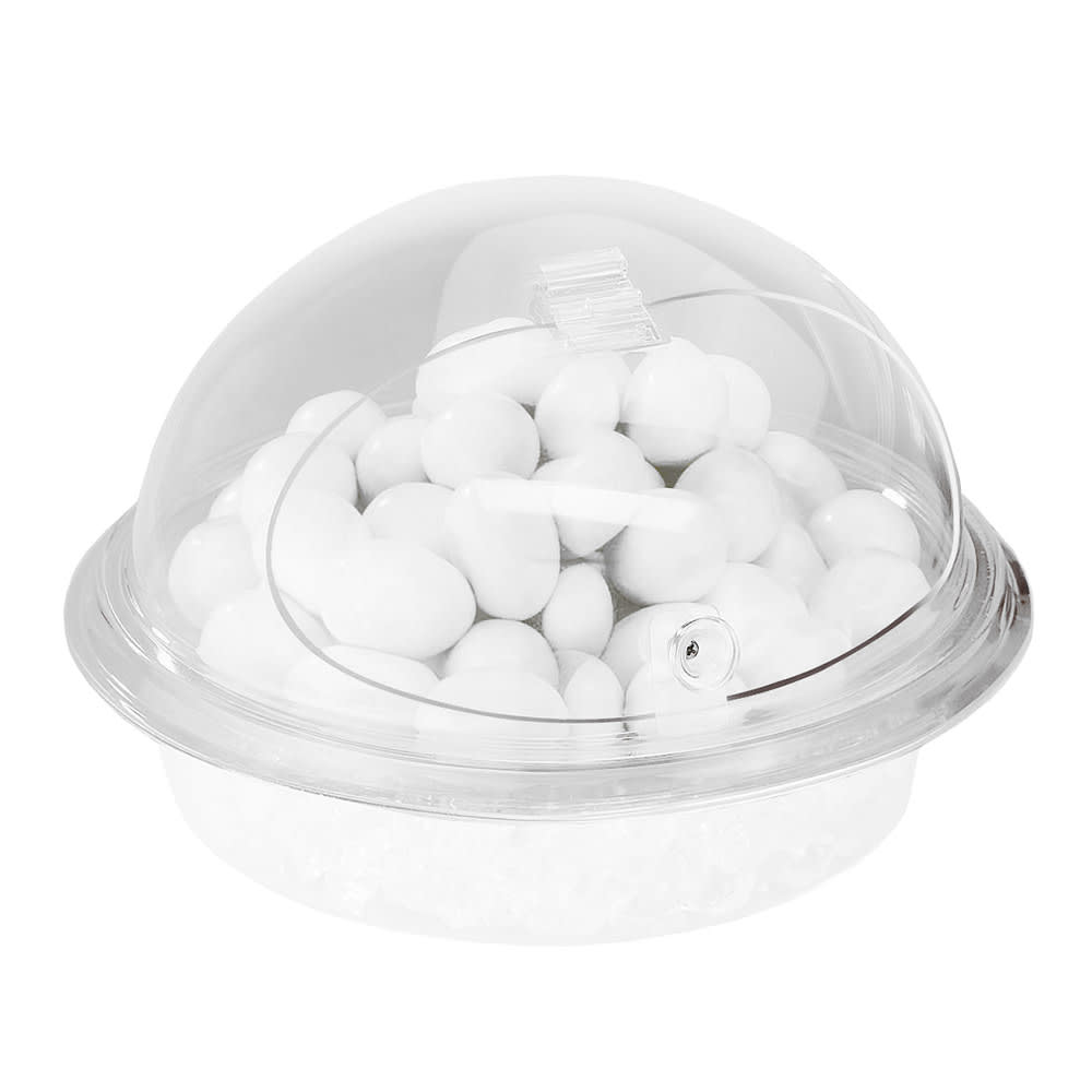151-15015 15" Dome Type Gourmet Lift & Serve Cover w/ Hinged Door, Clear