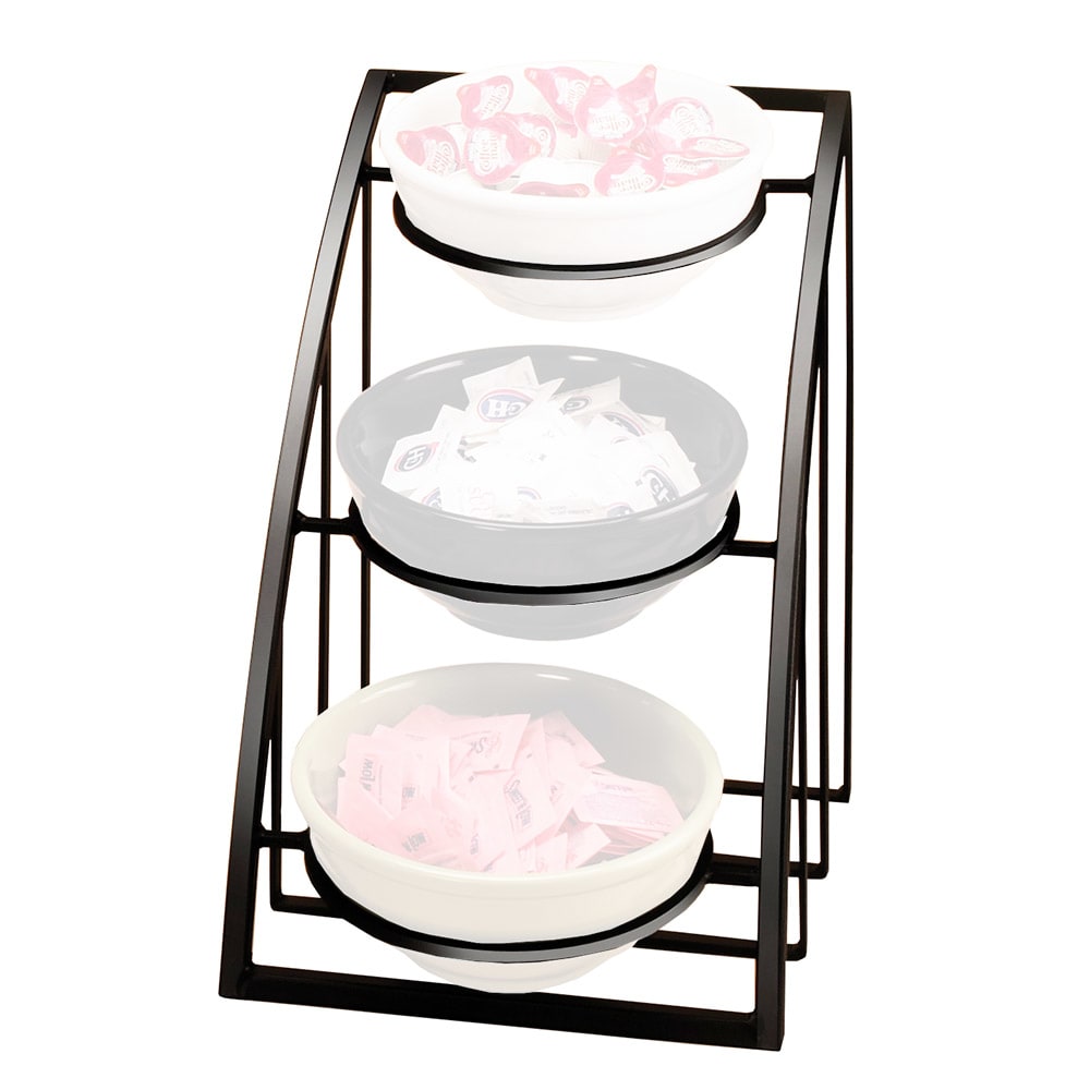 Cal-Mil 1712-8-13 Mission Style Bowl Rack Only - Holds 8" Bowls, Black