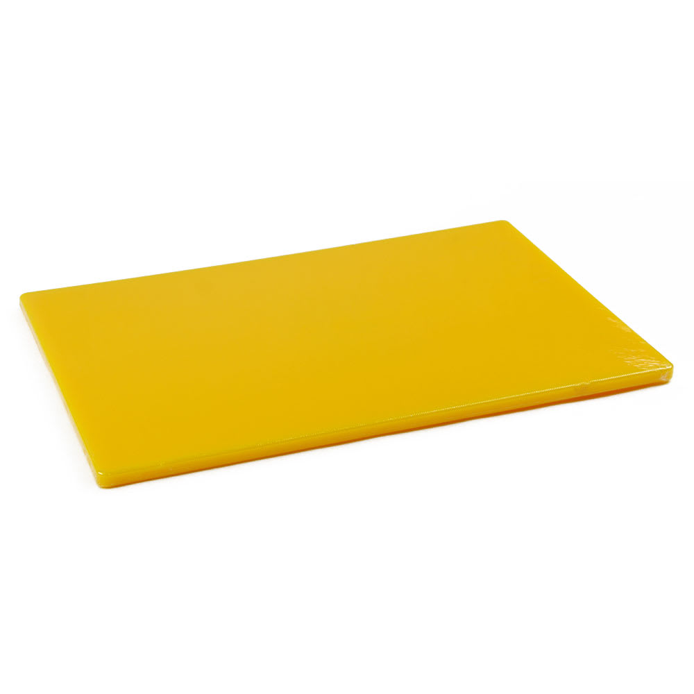 158-PER1218MY Cutting Board, 12 x 18 x 1/2 in, Medium-Density Poly Board, Yellow
