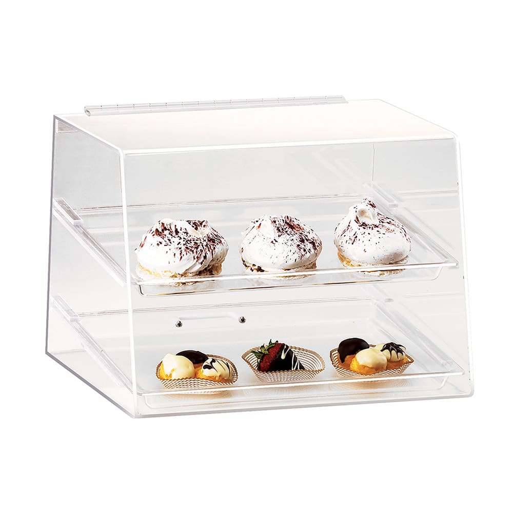 151-254 Countertop Display Case w/ Rear Door & (2) 10 x 14" Trays, Clear