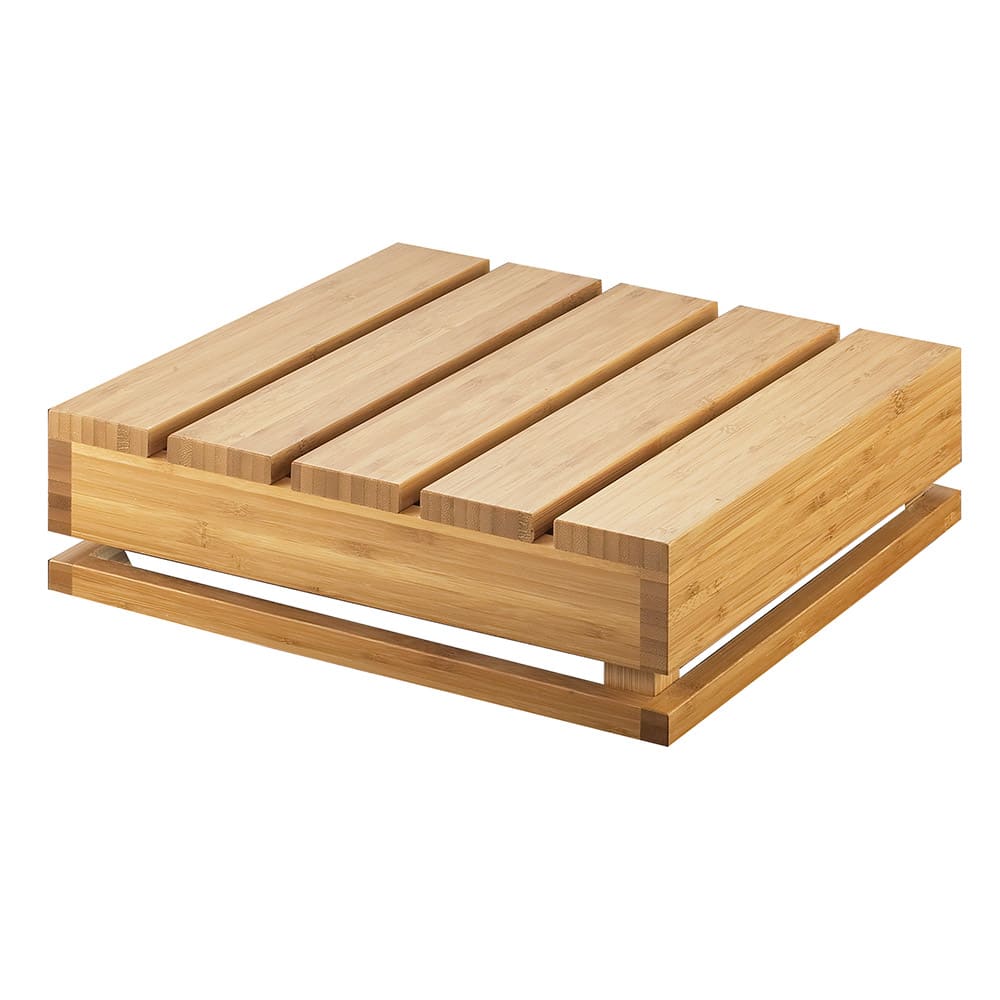 151-3332460 Square Crate Riser - 12x12x4", Bamboo
