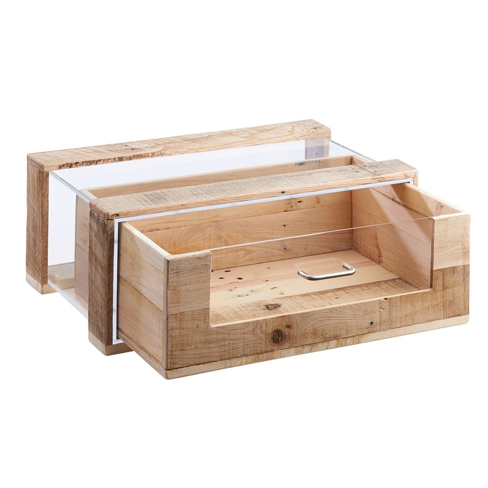 151-3416 Single Drawer Pastry Display Case - 22" x 14 1/2" x 9 1/4", Wood
