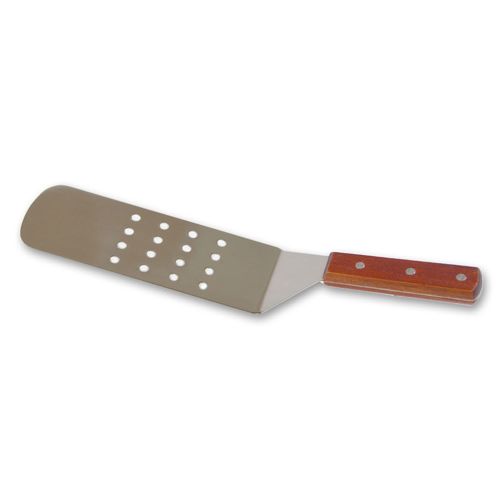 158-219P Turner, 8 x 3" Stainless Steel Blade, Perforated, Hardwood Handle