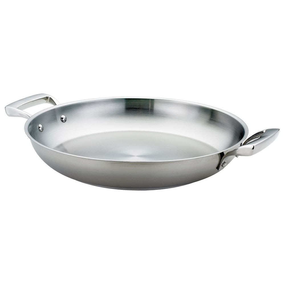 158-5724174 16" Stainless Steel Paella Pan