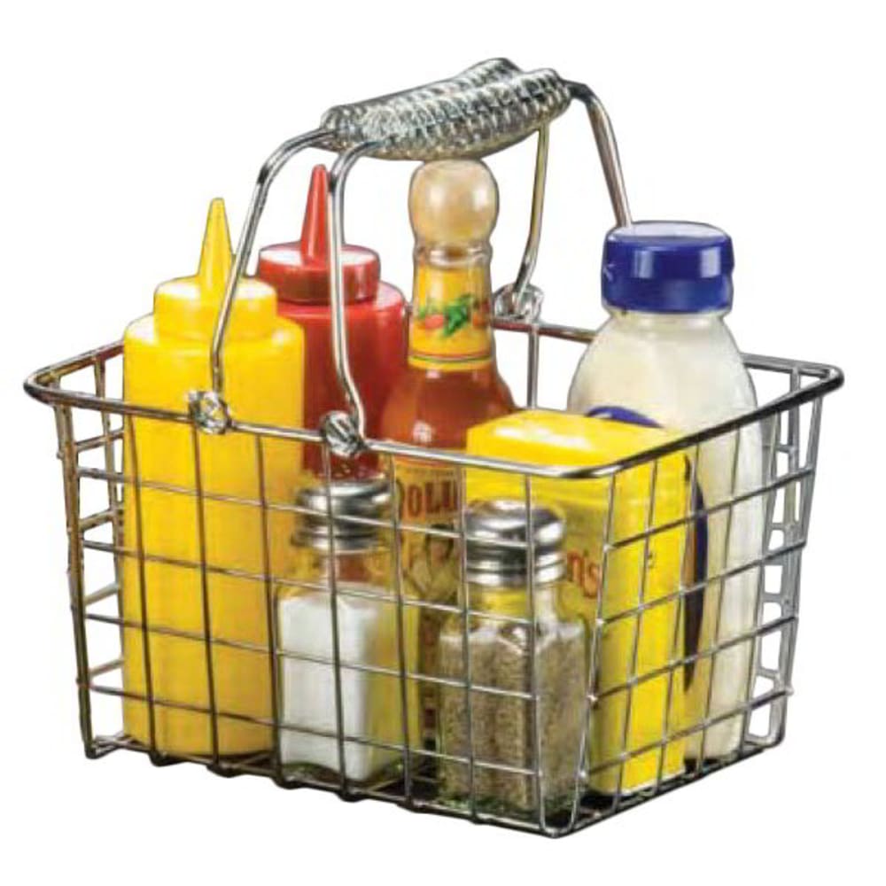 166-RBHC759 Rectangular Basket w/ Double Handle, Wire/Chrome