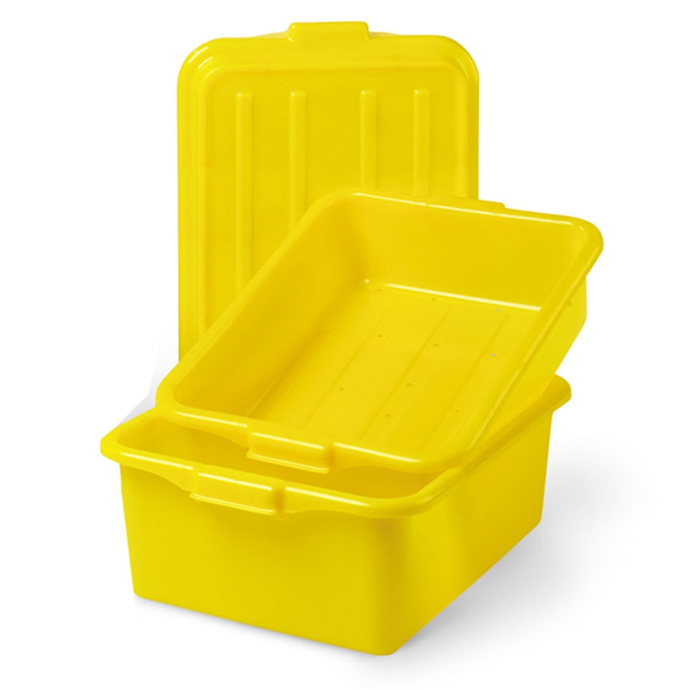 175-1551C08 Combo Food Storage Box, 5" Drain, 7" Box, Snap-On Lid, Yellow