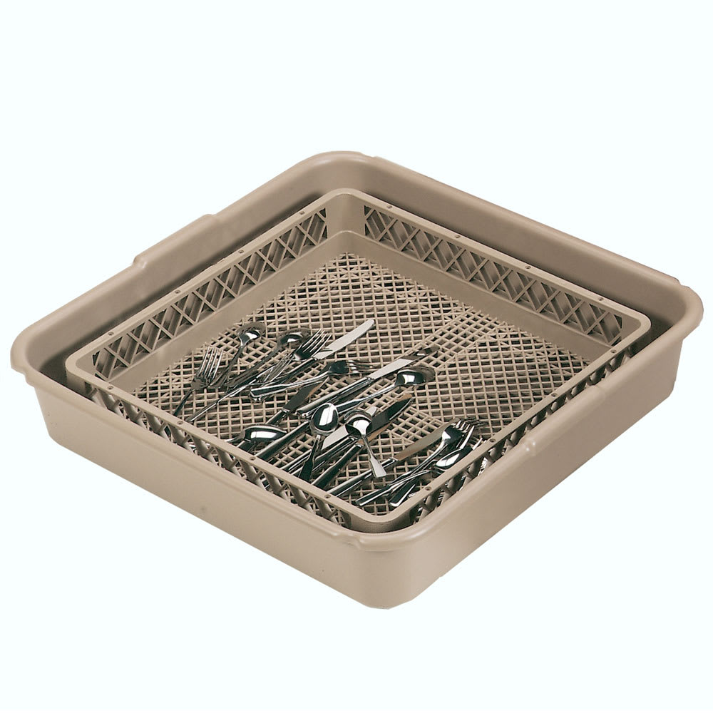 175-1397 Flatware Dishwasher Rack - Full Tub & Open Rack, Co-polymer Plastic, Beige